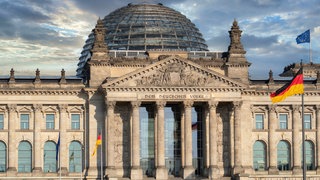 Ansicht des Reichstagsgebäudes in Berlin