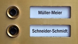 Klingelschild mit Doppelnamen
