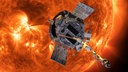 Computergrafik zeigt die "Parker Solar Probe" auf dem Weg zur Sonne. 