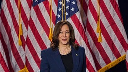 Kamala Harris, die voraussichtliche Kandidatin der Demokraten, hält eine Wahlkampfveranstaltung in West Allis, Wisconsin, ab, 23.07.2024.