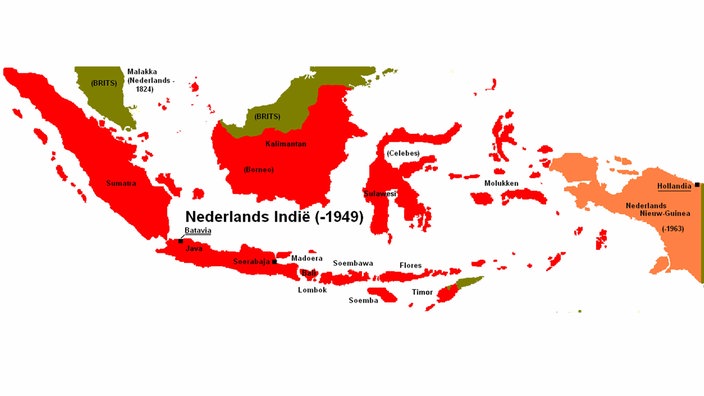 Indonesien bei Erreichen der Unabhängigkeit 1949