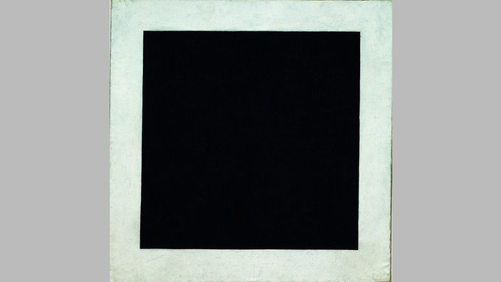 Das Bild "Schwarzes Quadrat" (1913) von Kasimir Malewitsch wird im September 2007 im Rahmen der Präsentation "Bonjour Russland" in Düsseldorf ausgestellt (handout).