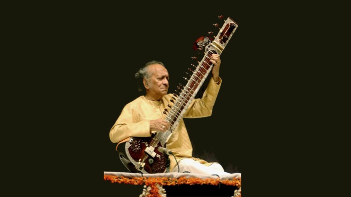 Ravi Shankar mit seiner Sitar