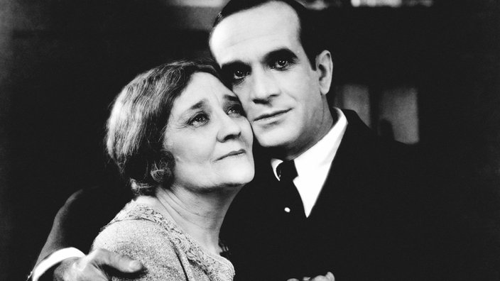 Eugenie Besserer und Al Jolson in "The Jazz Singer"