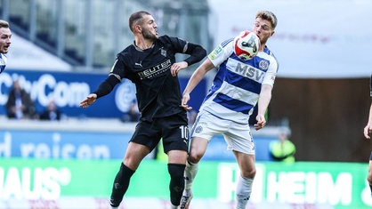 Spielzene aus der Partie MSV Duisburg gegen Borussia Mönchengladbach