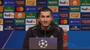 Dortmund-Trainer Nuri Sahin auf der Pressekonferenz vor dem CL-Duell mit Brendan Rodgers und Celtic Glasgow