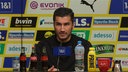 BVB-Trainer Nuri Sahin auf der Pressekonferenz nach dem Bochum-Spiel