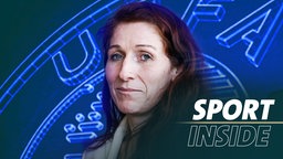 Das Sport inside Podcast-Cover vom 14.04 zu "Uefa- der Männerbund hält gegen Klaveness"