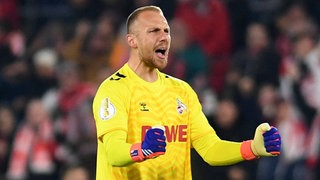 Marvin Schwäbe hat mit dem 1. FC Köln zweimal zu Null gespielt.