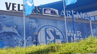 Transparente an der Veltins Arena