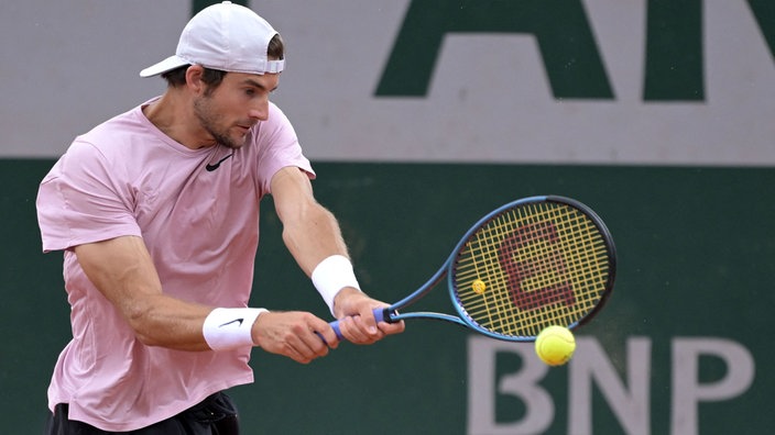 Tennisprofis Henri Squire bei den French Open.