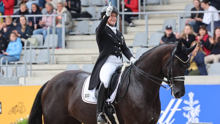 Isabell Werth beim Grand Prix des CHIO am Donnerstag (04.07.2024)