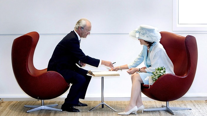 König Carl Gustaf und Königin Silvia von Schweden bei ihrem Besuch in Kopenhagen am 09.05.2007