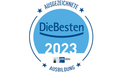 Digitaler Button der IHK Köln: Ausgezeichnete Ausbildung; Die Besten 2023