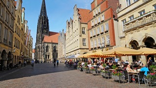 Blick vom Prinzipalmarkt auf die Lambertikirche