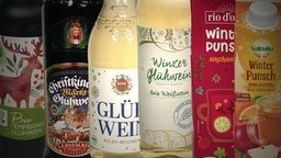 Glühwein-Produkte im Vergleich.