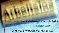 Stempel "Arbeitslosengeld"