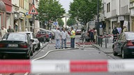 Die Keupstrasse nach einer Bombenexplosion