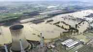 Gersteinwerk in Stockum an der Lippe bei Hochwasser, 2003